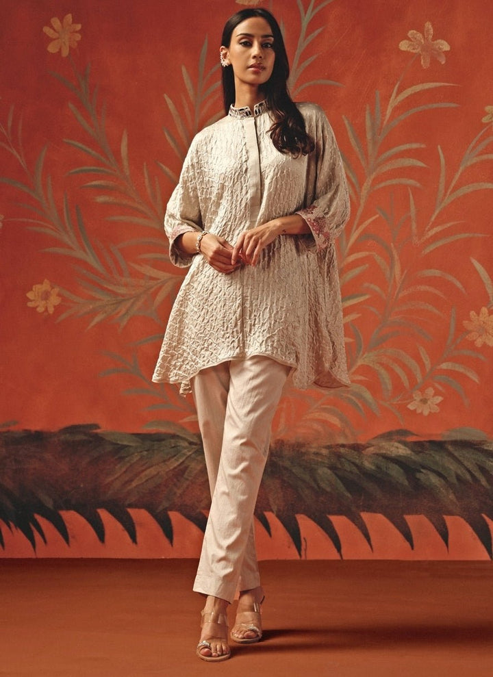 Twenty Nine Dusty Pink Bandhani Shirt With PantsFabilicious Fashion