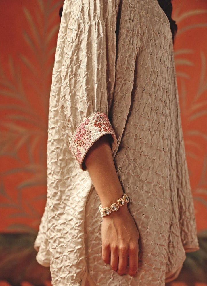 Twenty Nine Dusty Pink Bandhani Shirt With PantsFabilicious Fashion