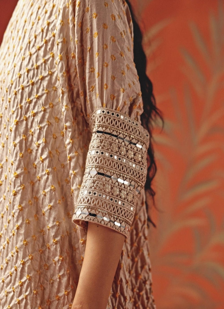 Twenty Nine Dusty Pink Mirrorwork Tunic With DhotiFabilicious Fashion