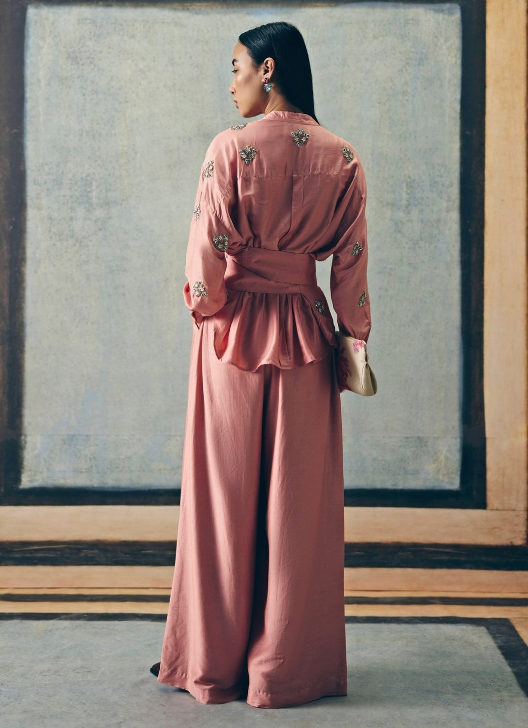 Paulmi and Harsh X Ease Dusty Pink Silk Co - Ord SetFabilicious Fashion