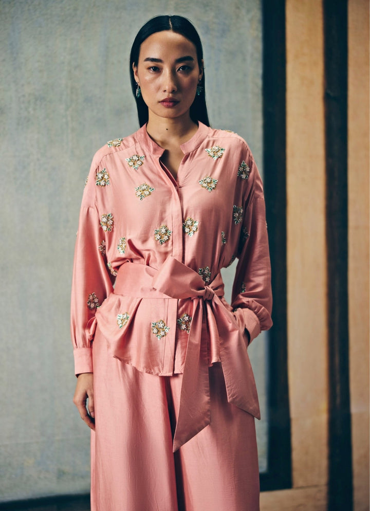 Paulmi and Harsh X Ease Dusty Pink Silk Co - Ord SetFabilicious Fashion
