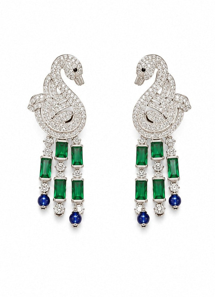 Vivinia by Vidhi Mehra Emerald And Sapphire Diamond Necklace SetFabilicious Fashion