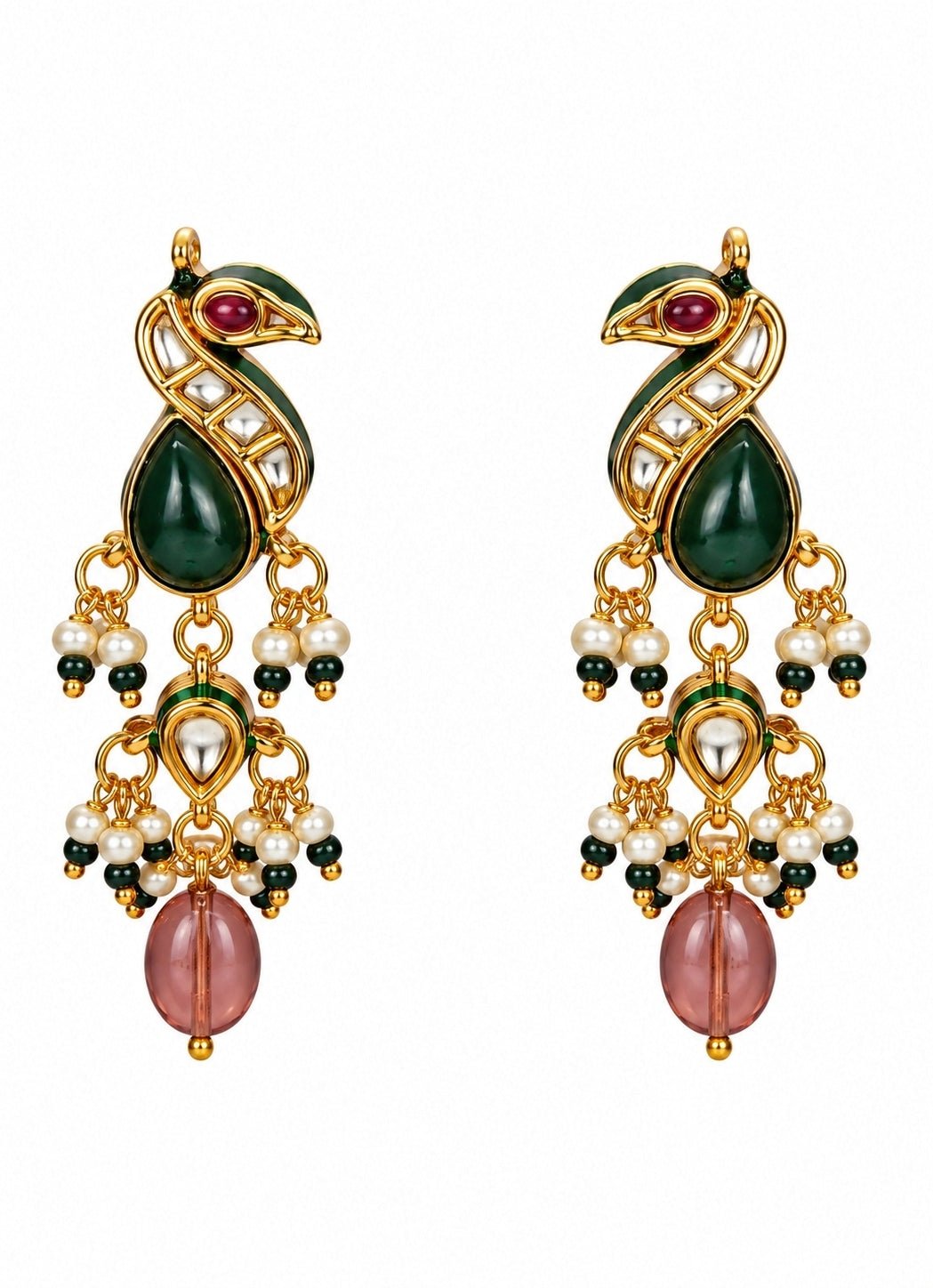 Vivinia By Vidhi Mehra Emerald Beaded Kundan Choker SetFabilicious Fashion