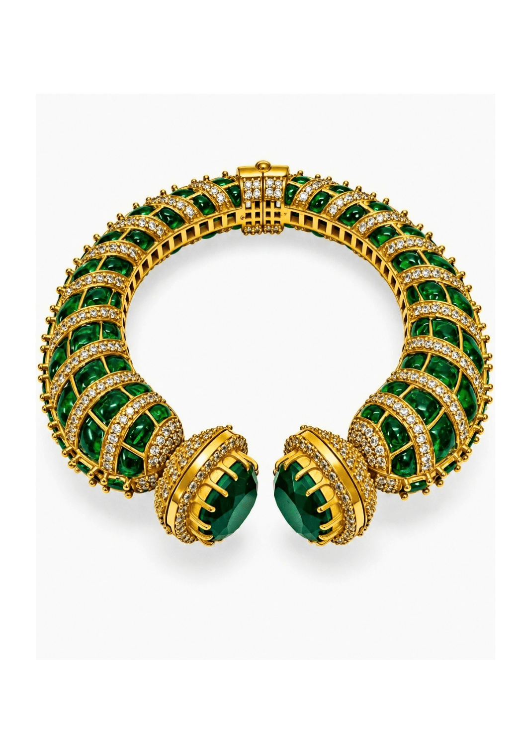 Vivinia By Vidhi Mehra Emerald Cluster Moissanite Polki KadaFabilicious Fashion