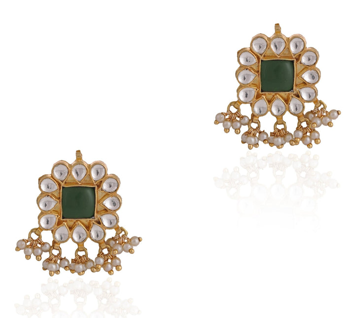 Emerald Green Beaded Necklace Set Riana by Shikha Jindal - Fabilicious Fashion