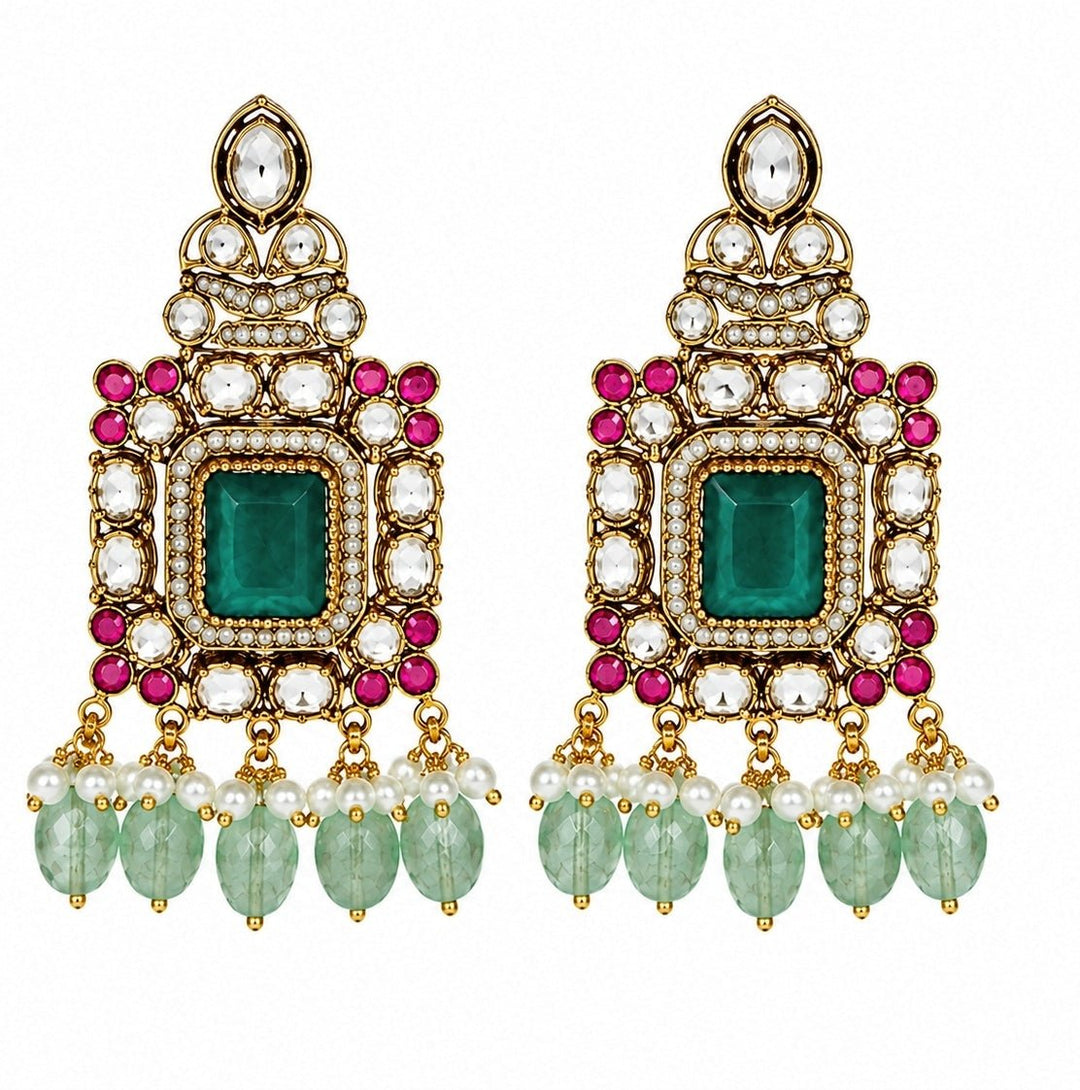 Vivinia by Vidhi Mehra Emerald Green Kundan Choker SetFabilicious Fashion