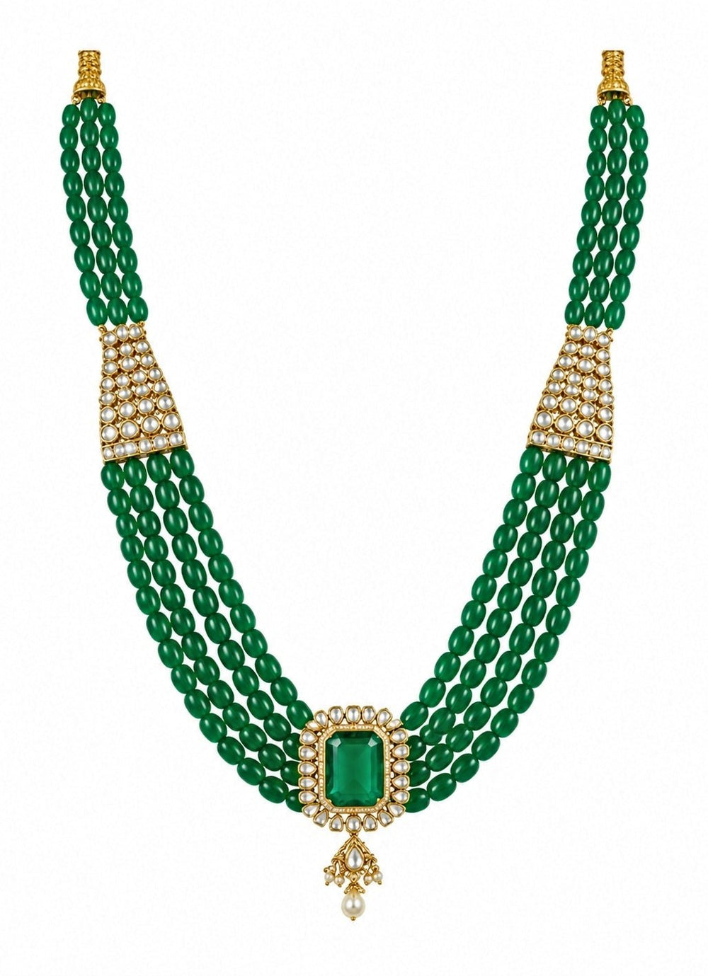 Vivinia By Vidhi Mehra Emerald Green Kundan Polki Groom NecklaceFabilicious Fashion