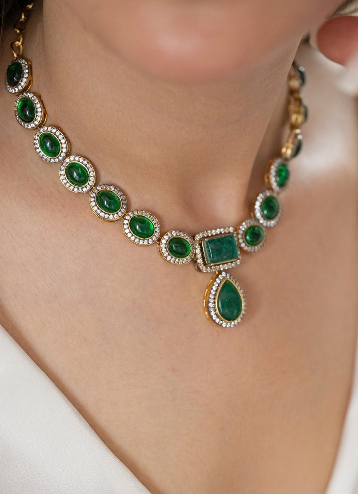Do Taara Emerald Green NecklaceFabilicious Fashion