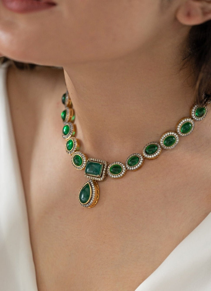 Do Taara Emerald Green NecklaceFabilicious Fashion