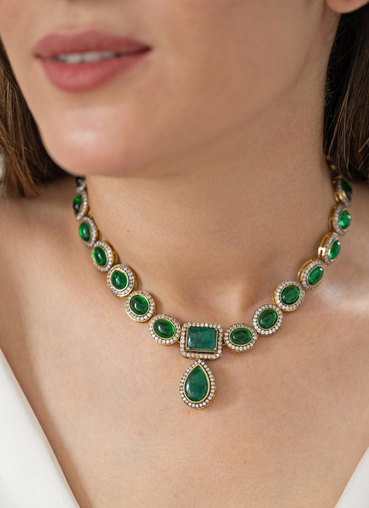 Do Taara Emerald Green NecklaceFabilicious Fashion