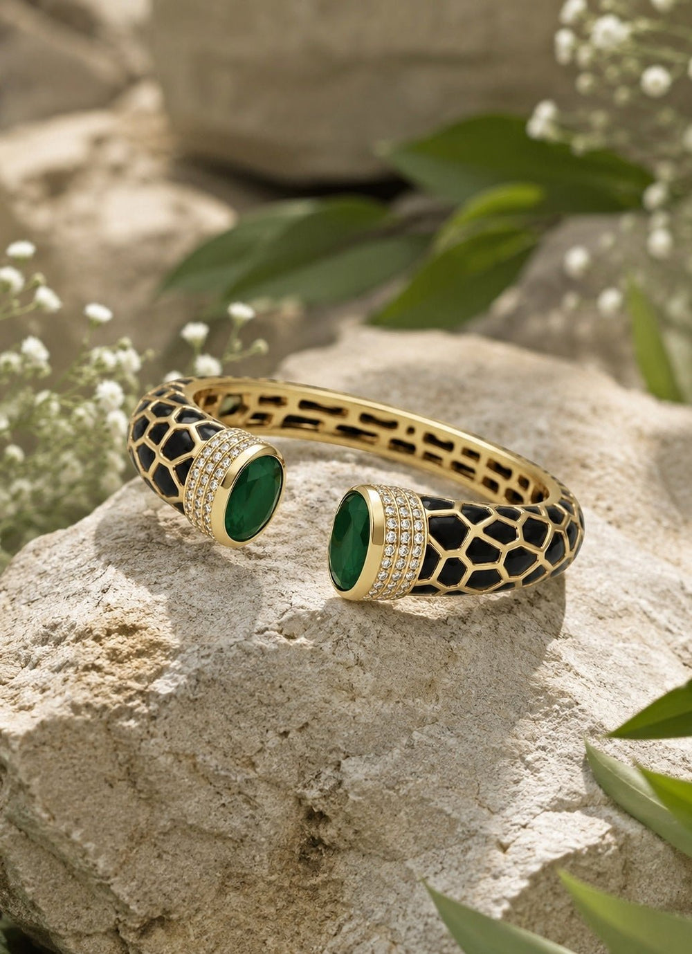 Vivinia By Vidhi Mehra Emerald Green Noir Enamel KadaFabilicious Fashion