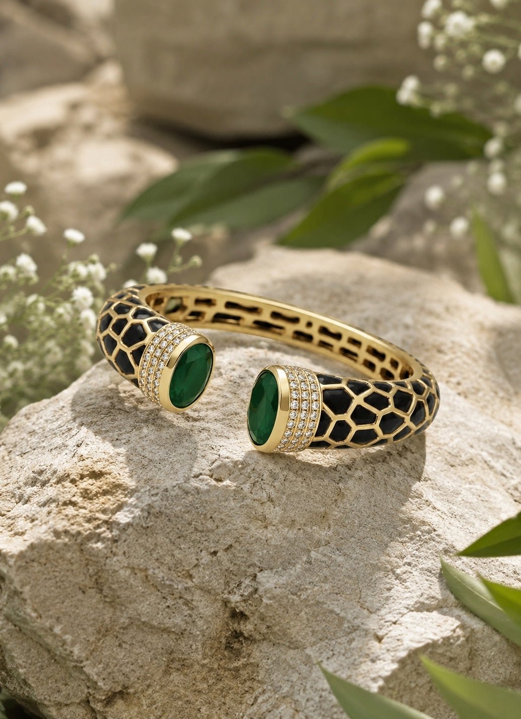 Vivinia By Vidhi Mehra Emerald Green Noir Enamel KadaFabilicious Fashion