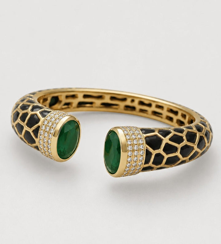 Vivinia By Vidhi Mehra Emerald Green Noir Enamel KadaFabilicious Fashion
