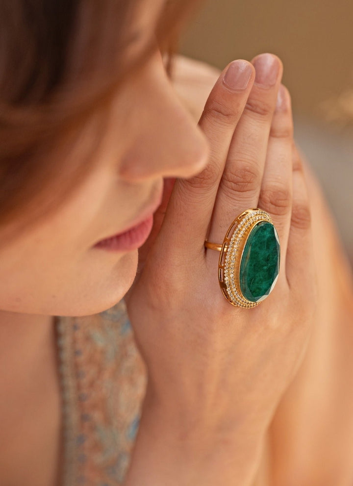 Do Taara Emerald Green RingFabilicious Fashion