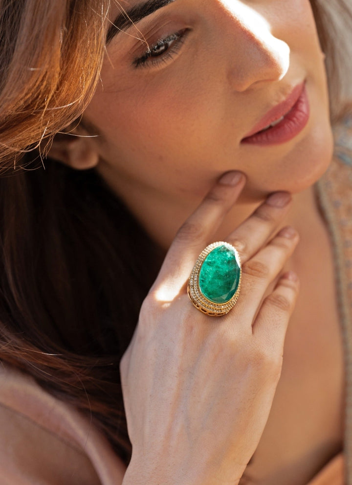 Do Taara Emerald Green RingFabilicious Fashion