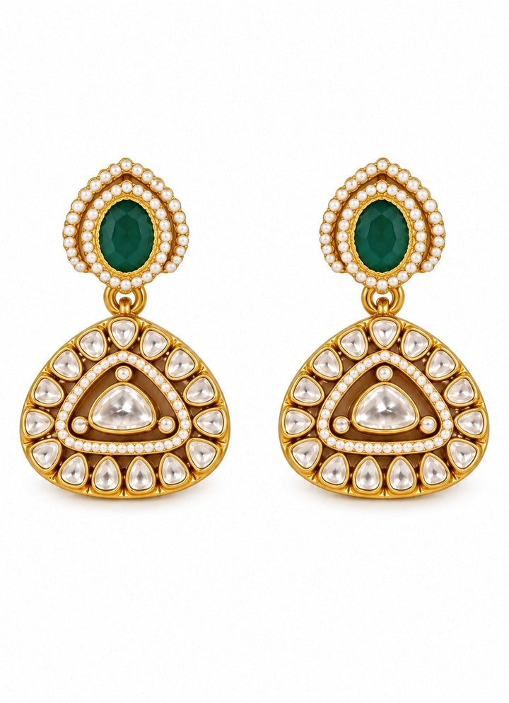 Vivinia By Vidhi Mehra Emerald Kundan Statement Necklace SetFabilicious Fashion