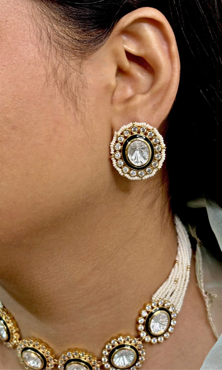 Naymee Emerald Pearl And Polki Choker SetFabilicious Fashion