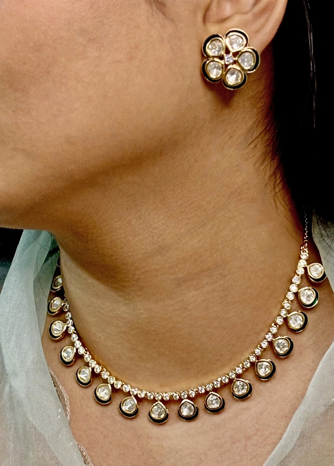 Naymee Emerald Polki Choker SetFabilicious Fashion