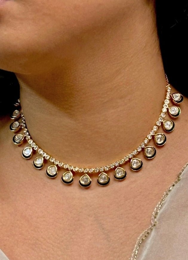 Naymee Emerald Polki Choker SetFabilicious Fashion