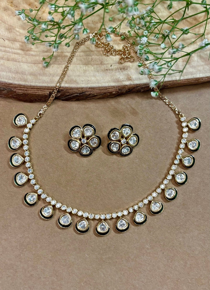 Naymee Emerald Polki Choker SetFabilicious Fashion