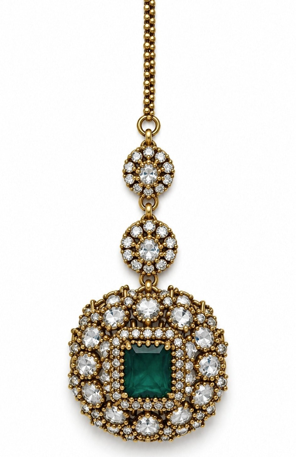 Vivinia By Vidhi Mehra Emerald Polki Kundan Necklace SetFabilicious Fashion