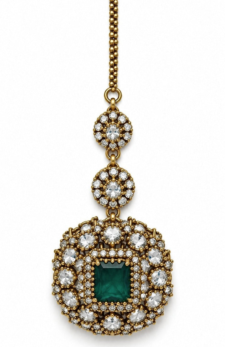 Vivinia By Vidhi Mehra Emerald Polki Kundan Necklace SetFabilicious Fashion