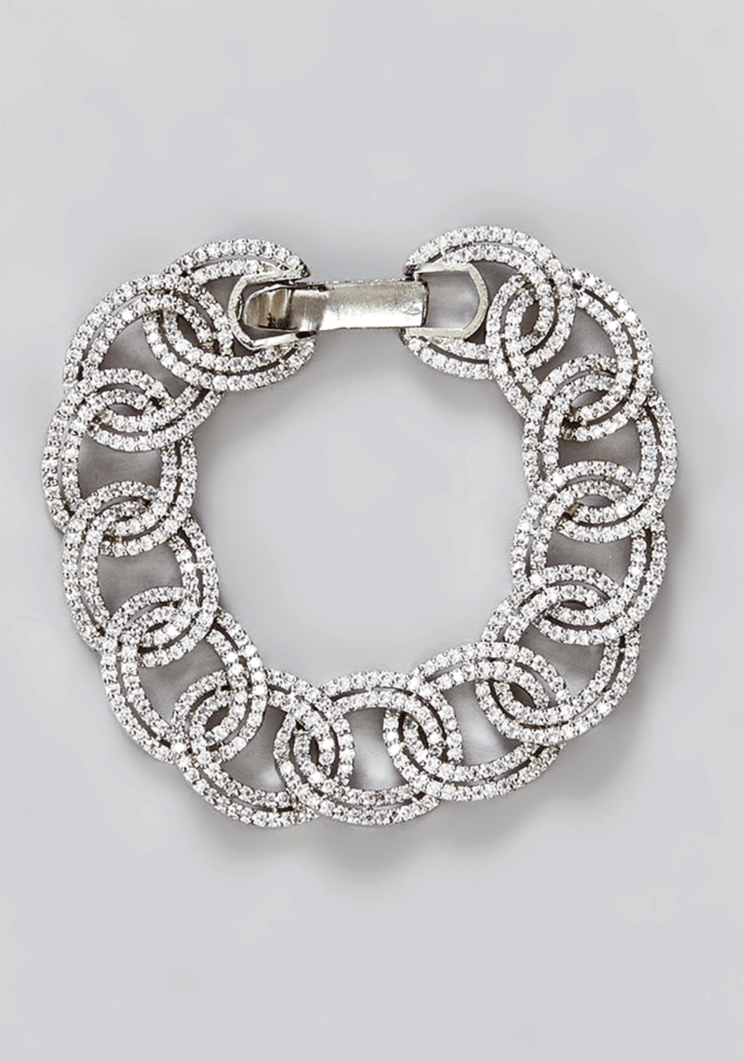 Faux Diamond Chain Necklace Set Zevar by Geeta - Fabilicious Fashion