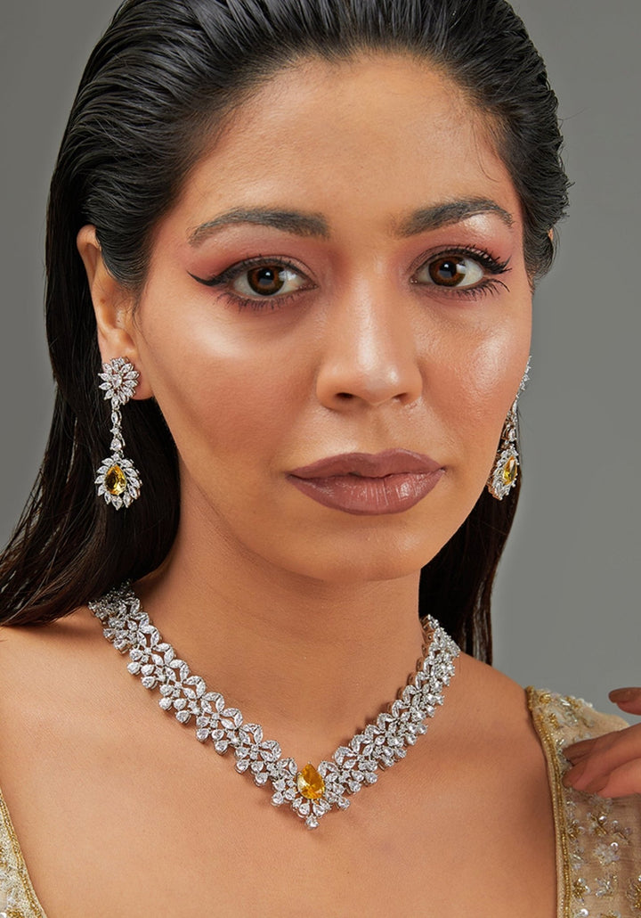 Faux diamond choker necklace clearance