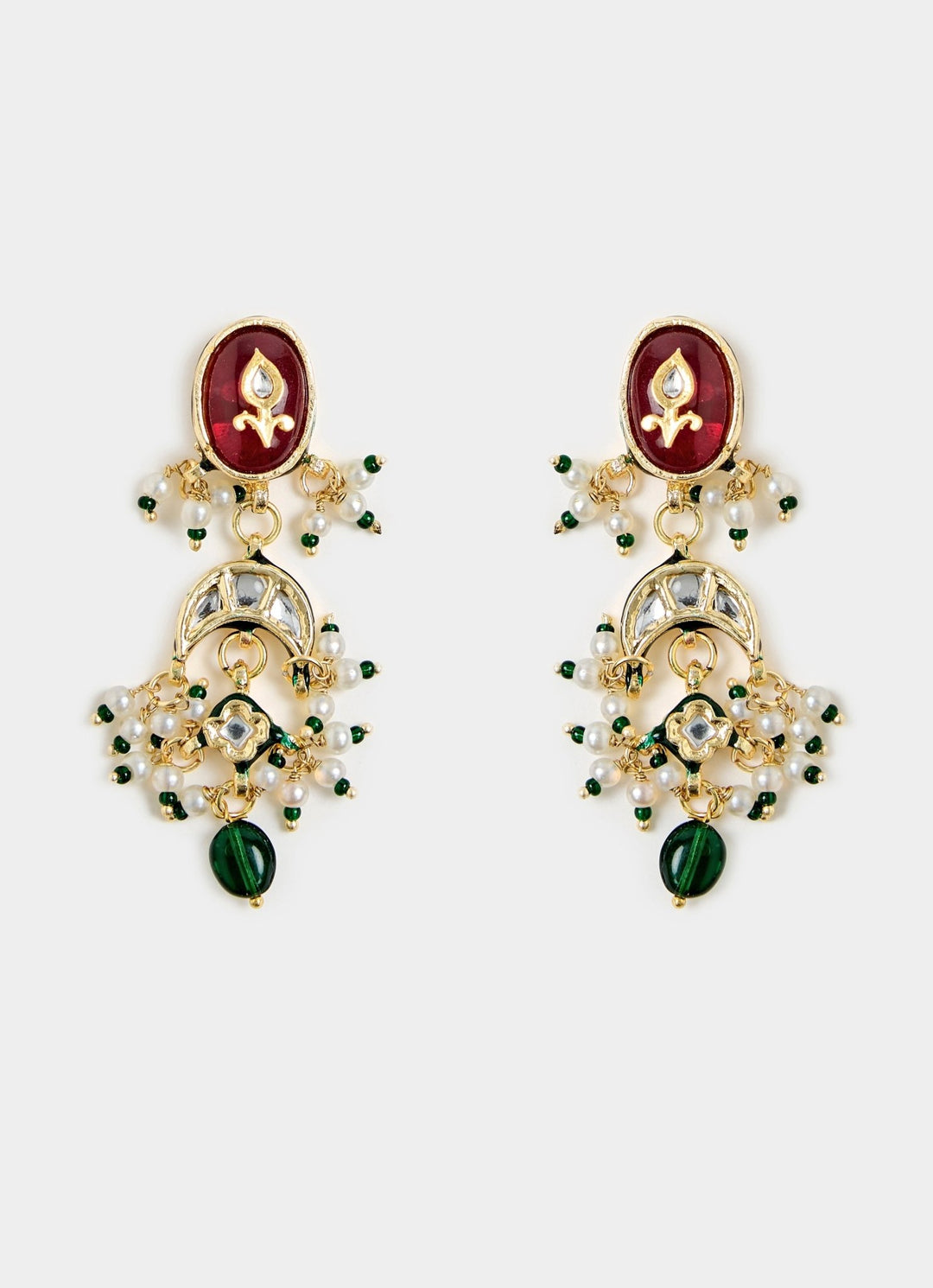 Floral Kundan Multicolour Choker Necklace Set Vivinia By Vidhi Mehra - Fabilicious Fashion