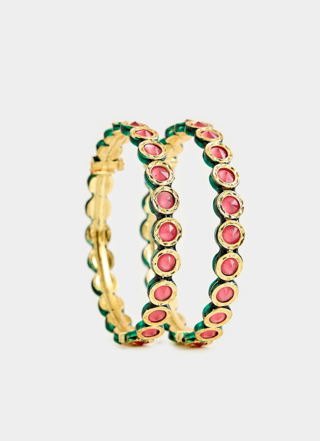 Floral Pink Kundan Bracelet Vivinia By Vidhi Mehra - Fabilicious Fashion