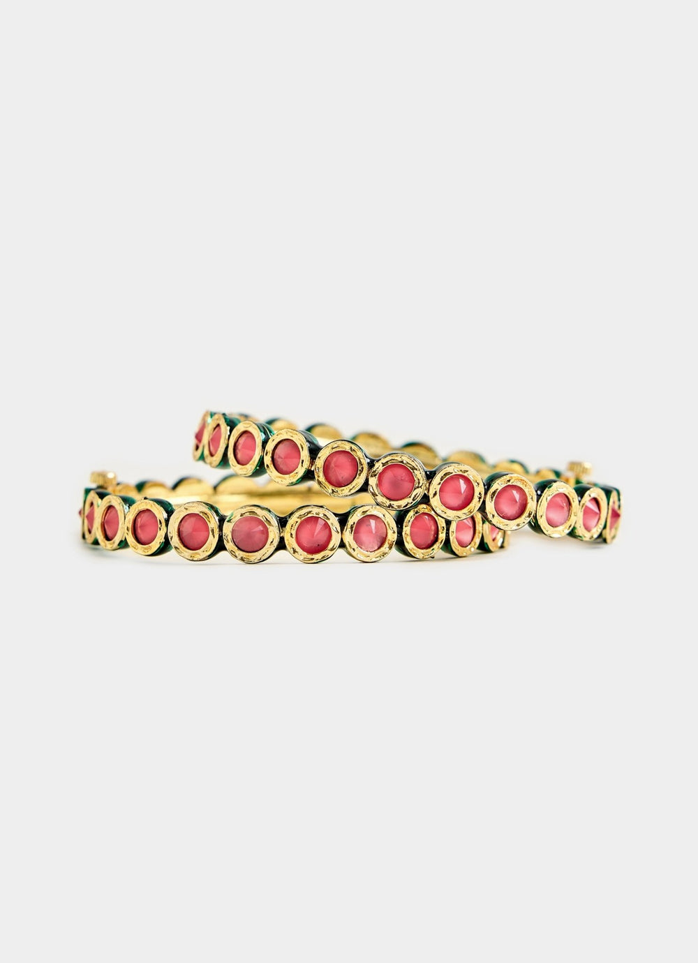 Floral Pink Kundan Bracelet Vivinia By Vidhi Mehra - Fabilicious Fashion