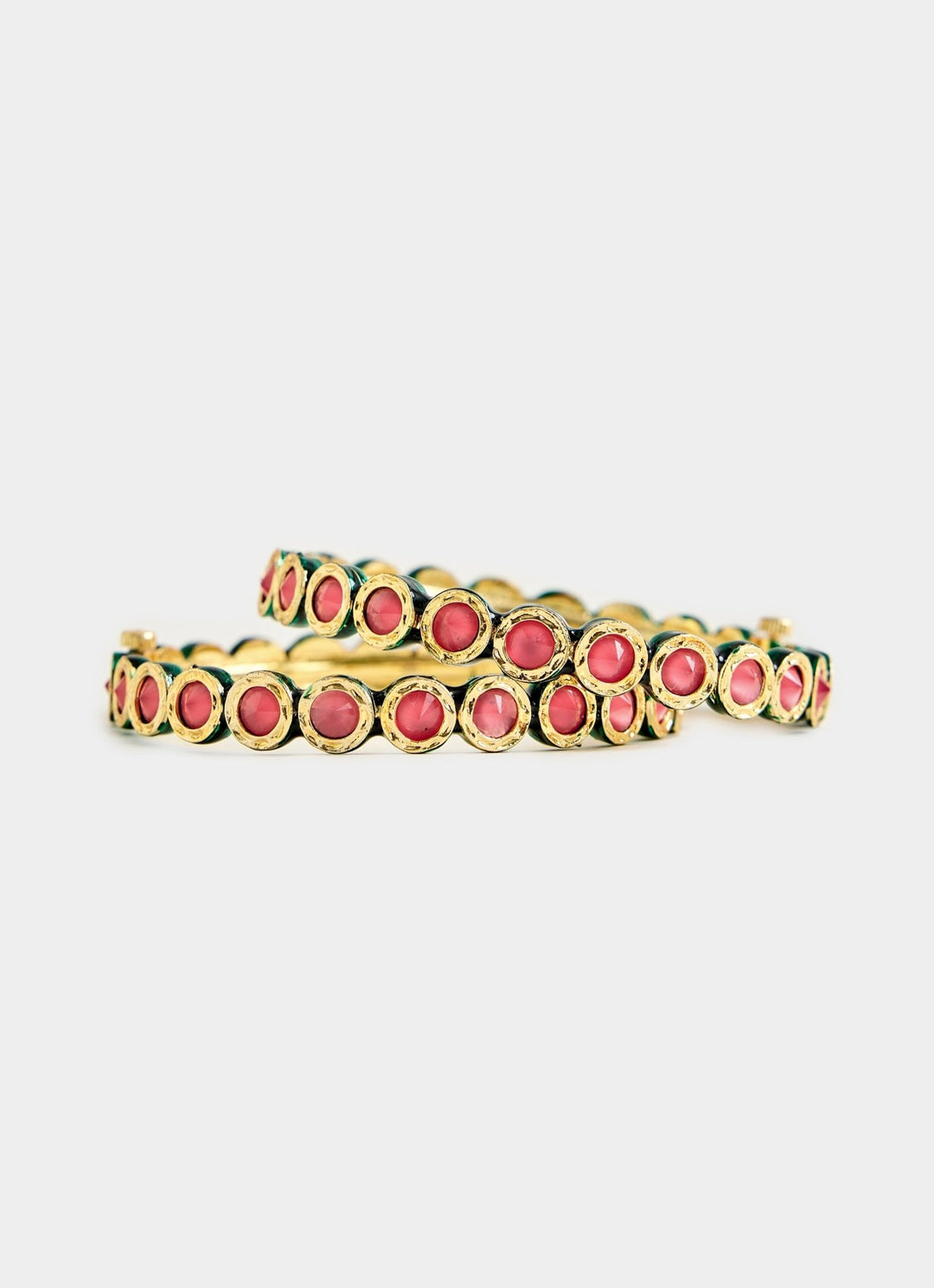 Floral Pink Kundan Bracelet Vivinia By Vidhi Mehra - Fabilicious Fashion