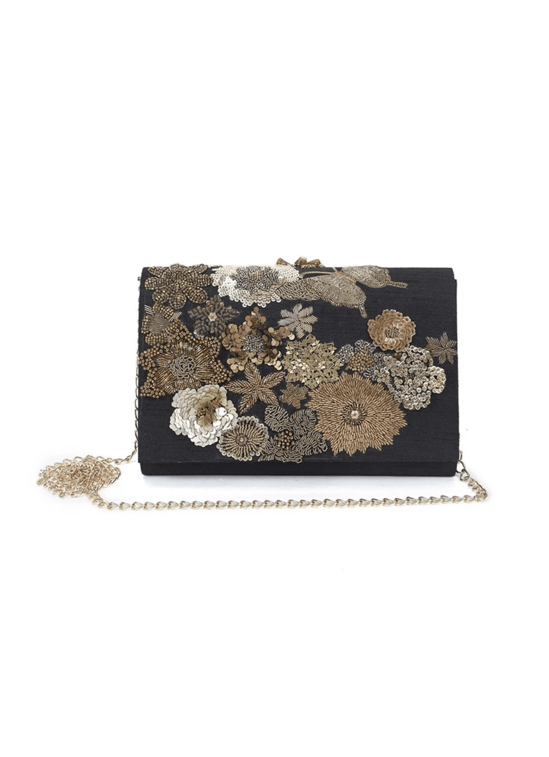 Floral Sparkle Clutch The Purple Sack - Fabilicious Fashion
