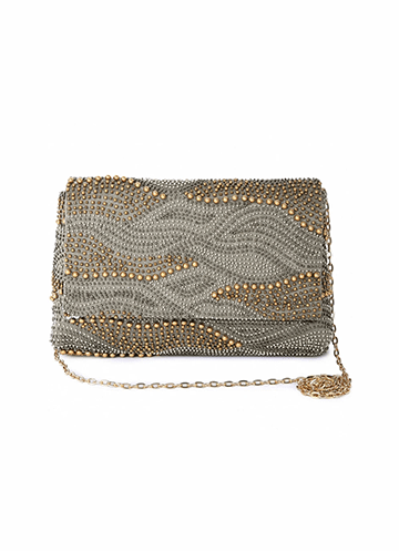 Galaxy Grey Clutch The Purple Sack - Fabilicious Fashion