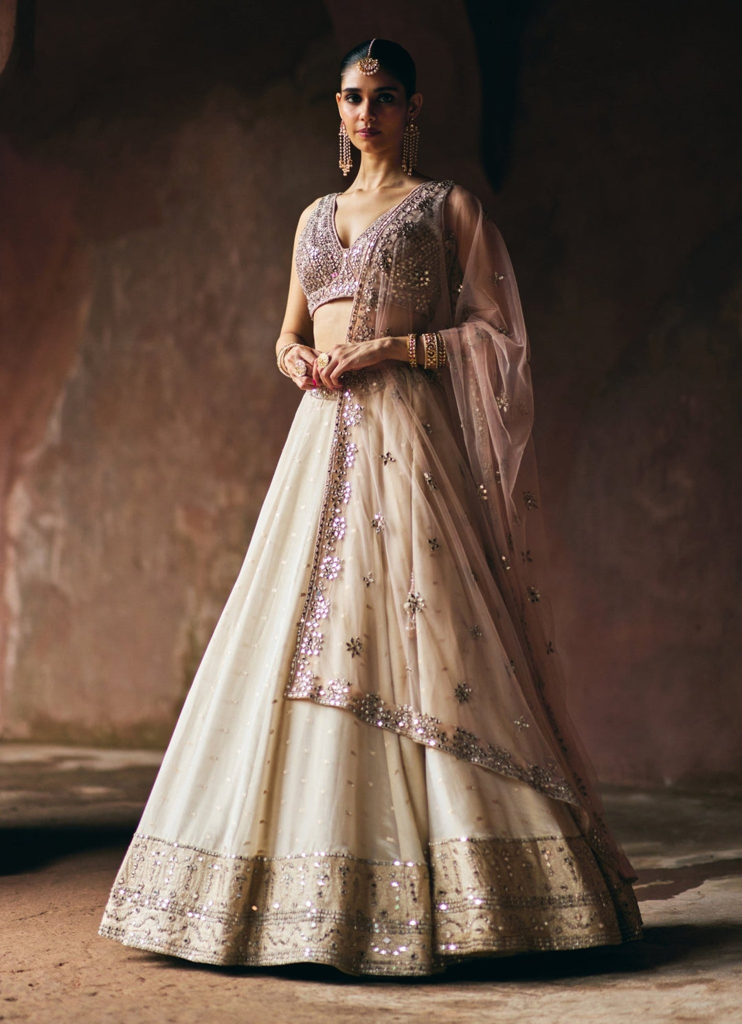 Gold Banarasi Tissue Lehenga Set Angad Singh - Fabilicious Fashion