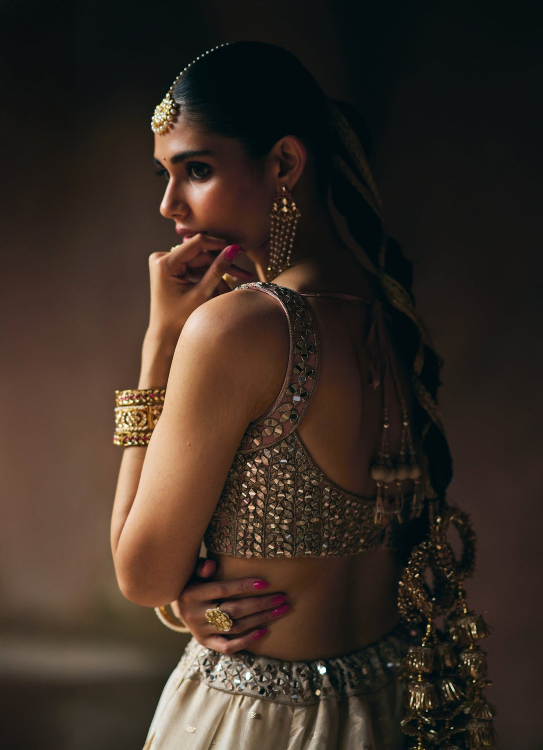 Gold Banarasi Tissue Lehenga Set Angad Singh - Fabilicious Fashion