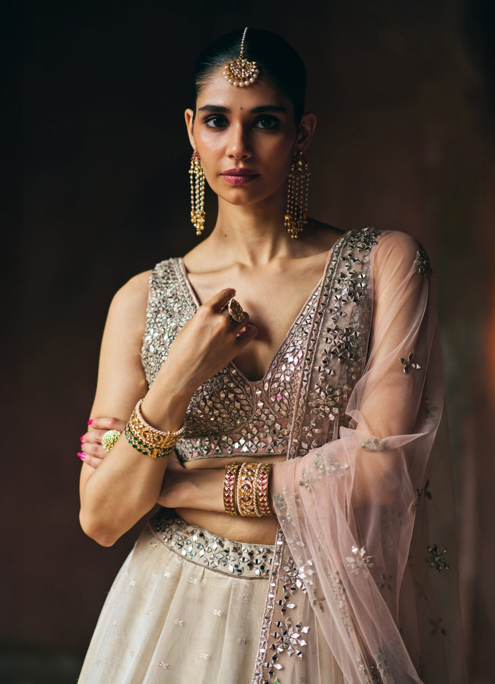 Gold Banarasi Tissue Lehenga Set Angad Singh - Fabilicious Fashion