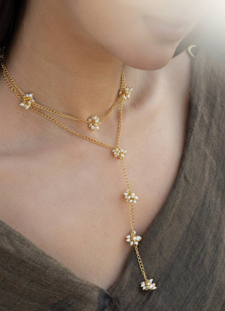 Do Taara Gold Chain Pearl NecklaceFabilicious Fashion