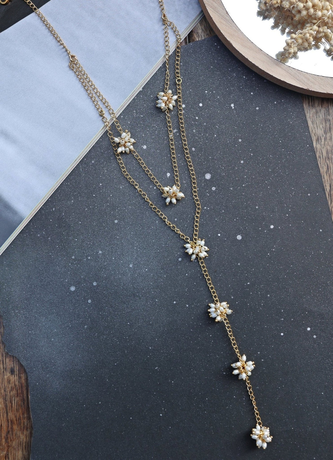 Do Taara Gold Chain Pearl NecklaceFabilicious Fashion
