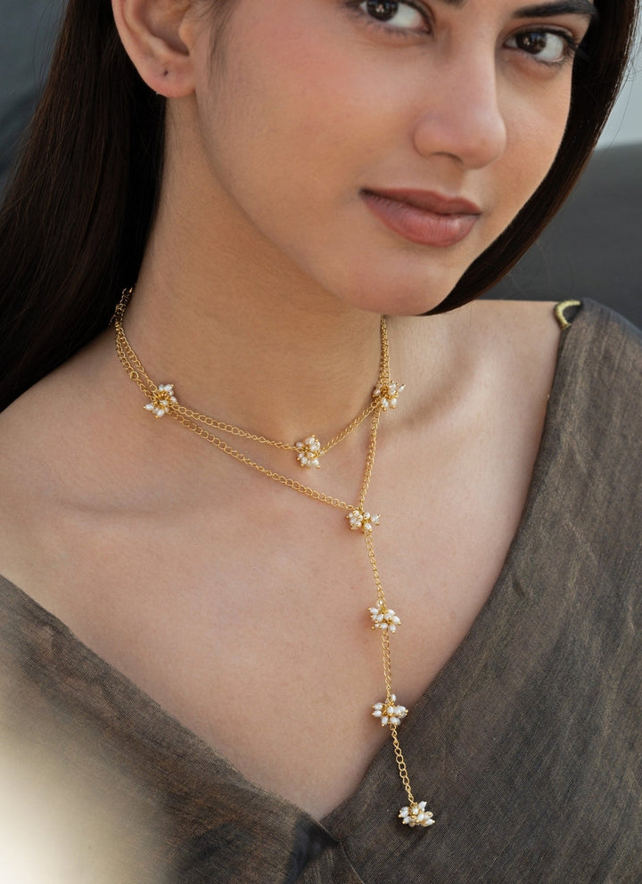 Do Taara Gold Chain Pearl NecklaceFabilicious Fashion