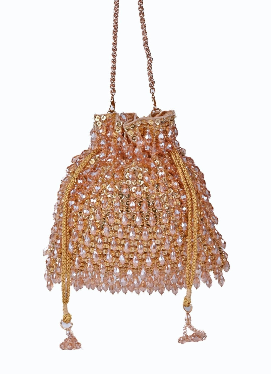 Gold Embellished Crystal Potli House of Kosha - Fabilicious Fashion