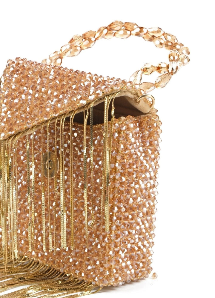 Gold Embellished Mini Bag House of Kosha - Fabilicious Fashion