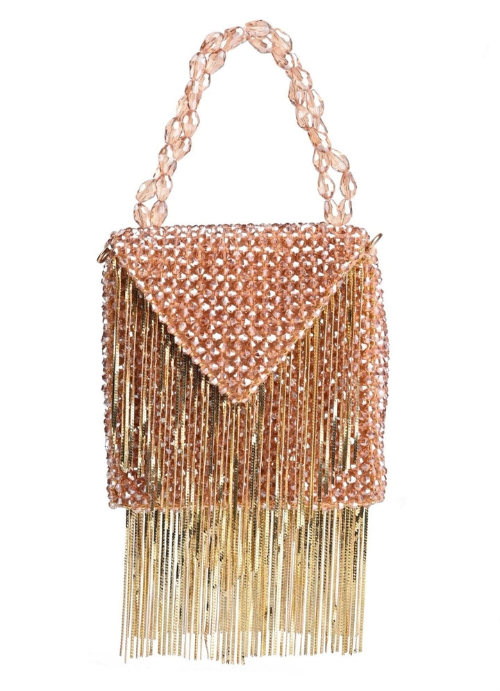 Gold Embellished Mini Bag House of Kosha - Fabilicious Fashion