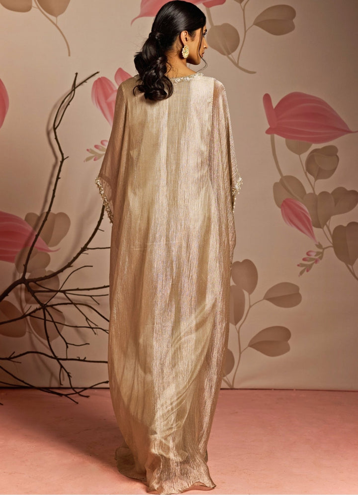 Gold Embroidered Kaftan Set Seema Thukral - Fabilicious Fashion