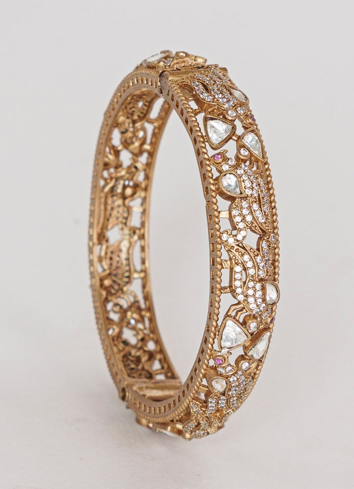 Gold Finish Antique Kadas Zevar By Geeta - Fabilicious Fashion