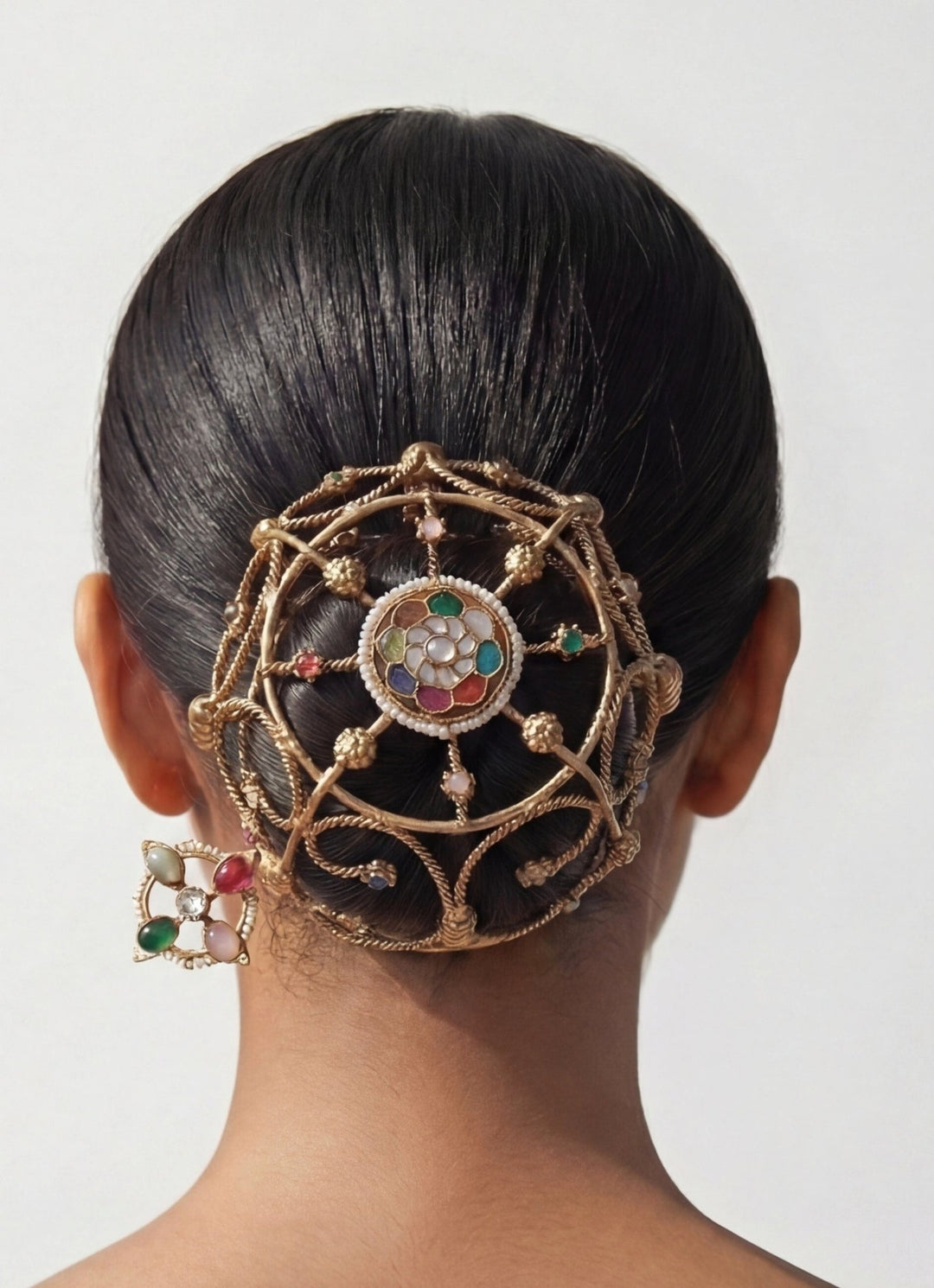 Zevar by Geeta Gold Finish Hair Bun CageFabilicious Fashion