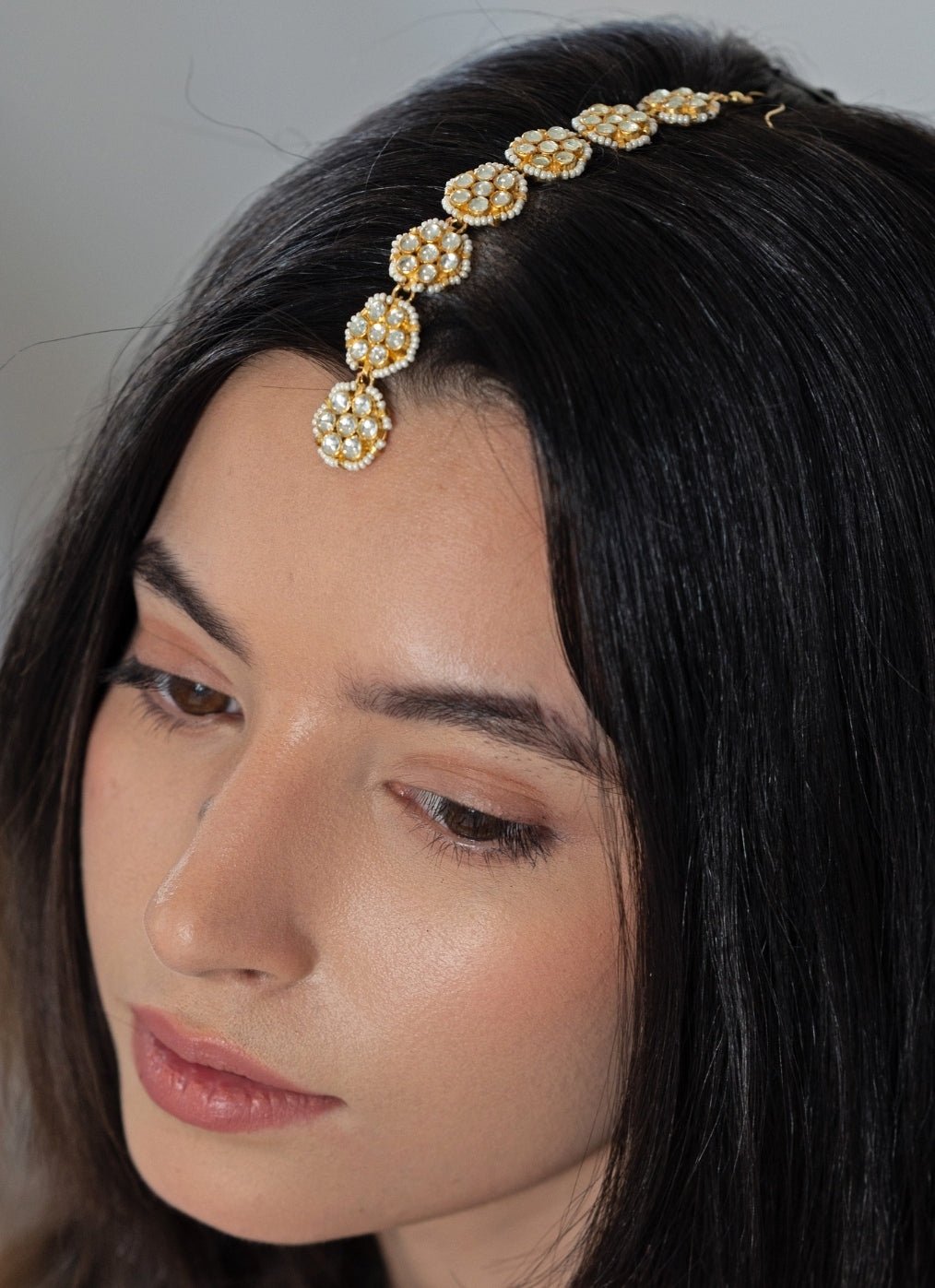 Do Taara Gold Floral Kundan MaangtikkaFabilicious Fashion