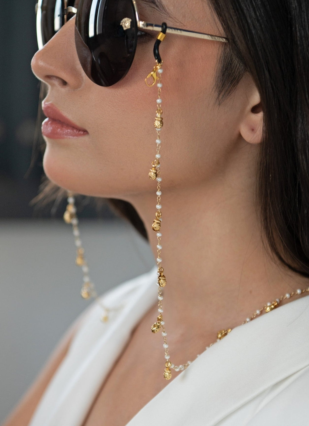 Do Taara Gold Ghungroo Pearl Eyewear SlingFabilicious Fashion