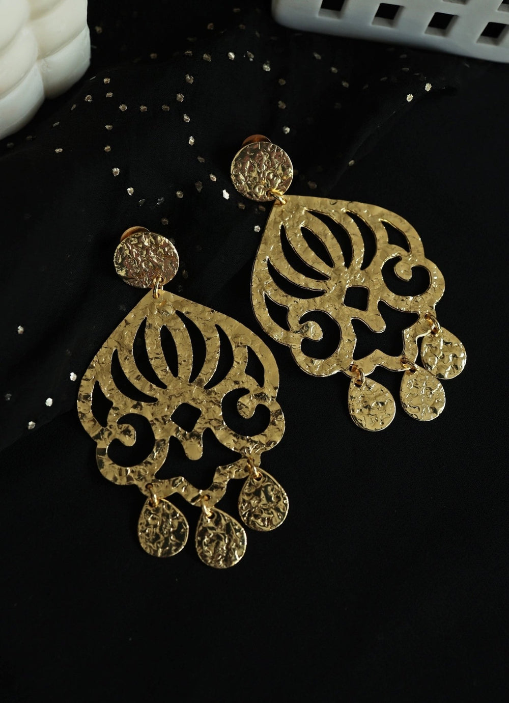 Do Taara Gold Hammered EarringsFabilicious Fashion