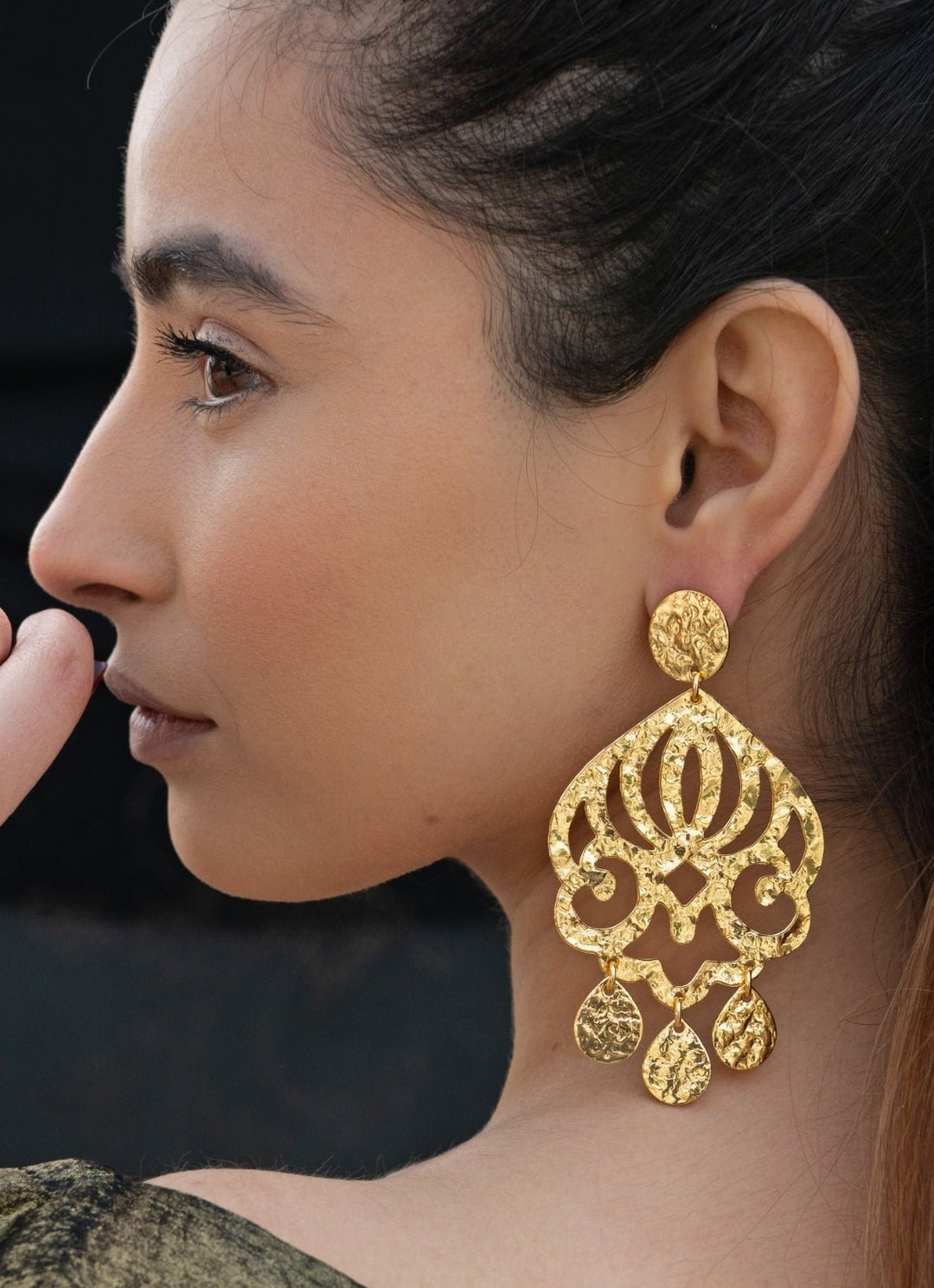 Do Taara Gold Hammered EarringsFabilicious Fashion